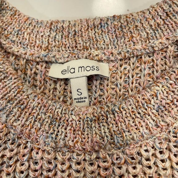Ella Moss Sleeveless Knit Top Sweater Rosey Small Pink Long Vest Crewneck - Picture 6 of 12